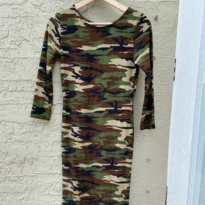 Camo Bodycon Dress
